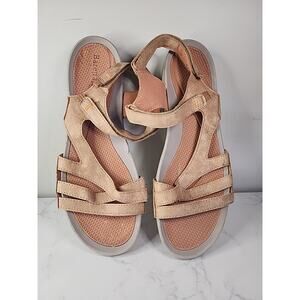 BareTraps Womens Sandals Strappy Gray Comfort Adjustable Sz 11 M